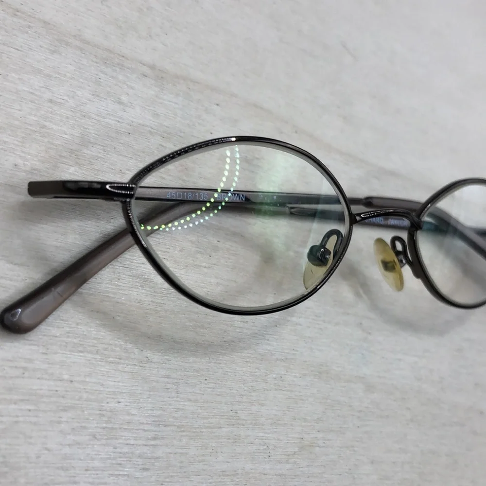 Richard Taylor Aaron Glasses Frames ONLY Brown Metal 45-18-135 Oval Slim Unisex